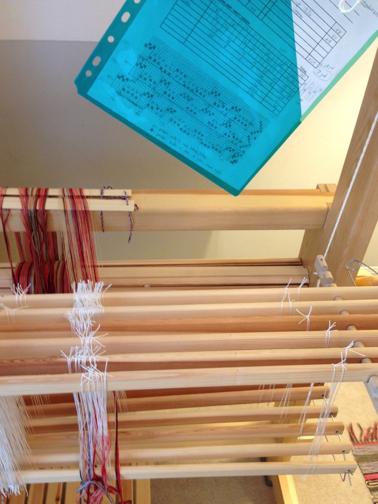 Threading Draft in View threading draft for handwoven rosepath band