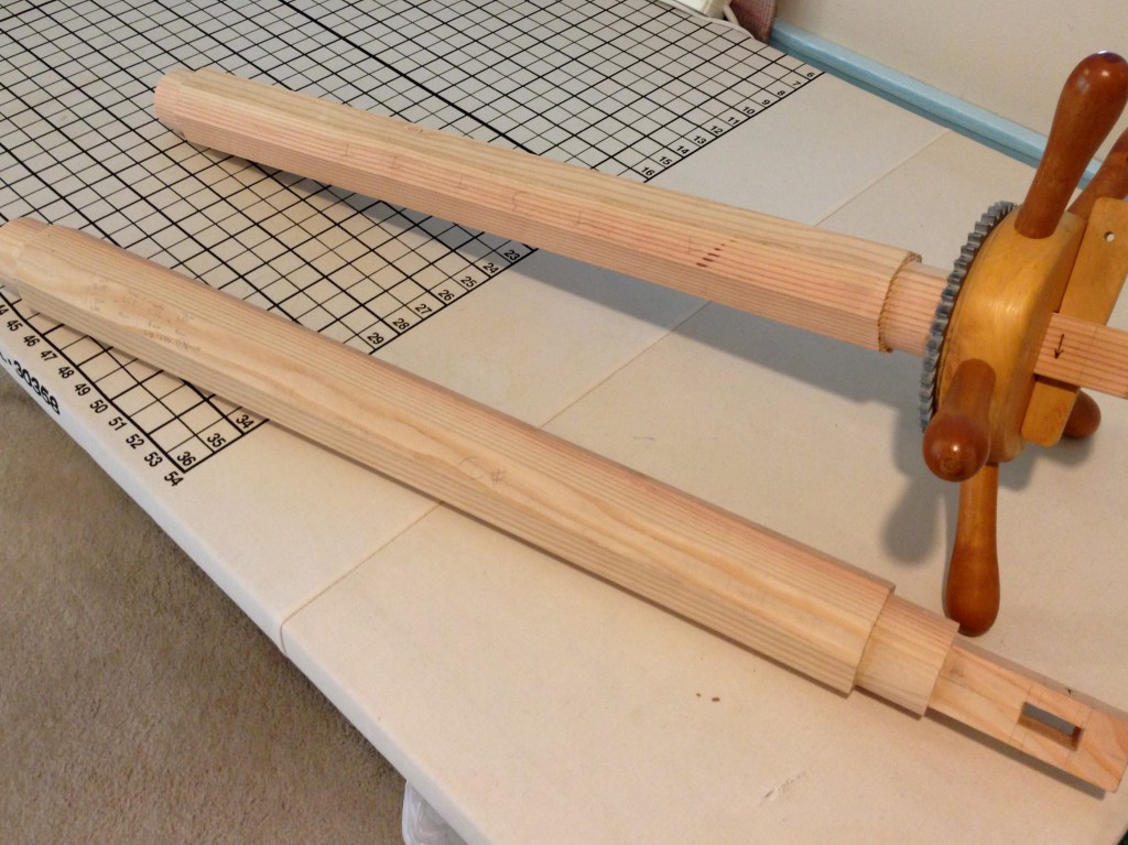 New warp beam and cloth beam for 70cm Ideal loom