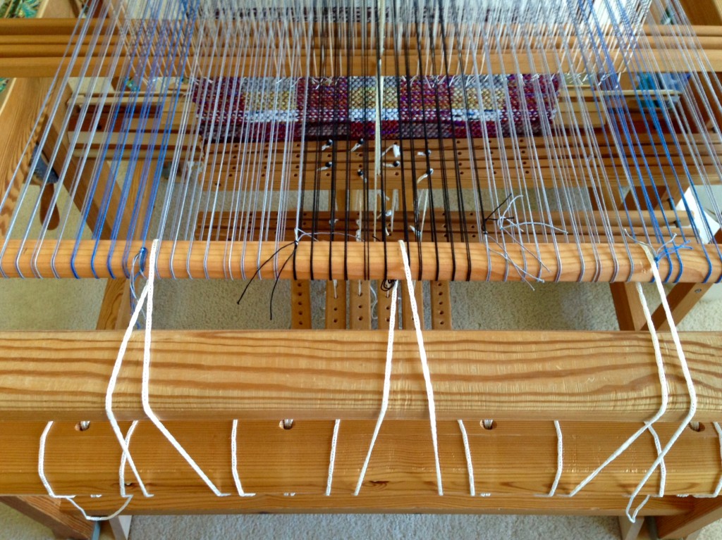 Coming to the end of the warp.