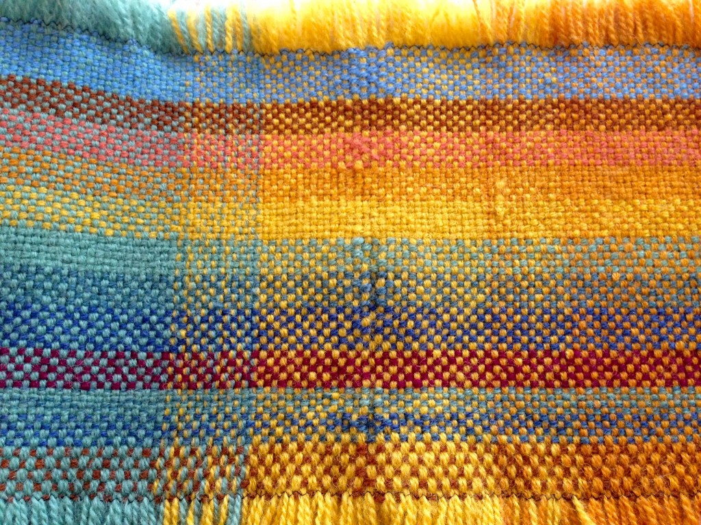 Double weave fold in sample after wet finishing.