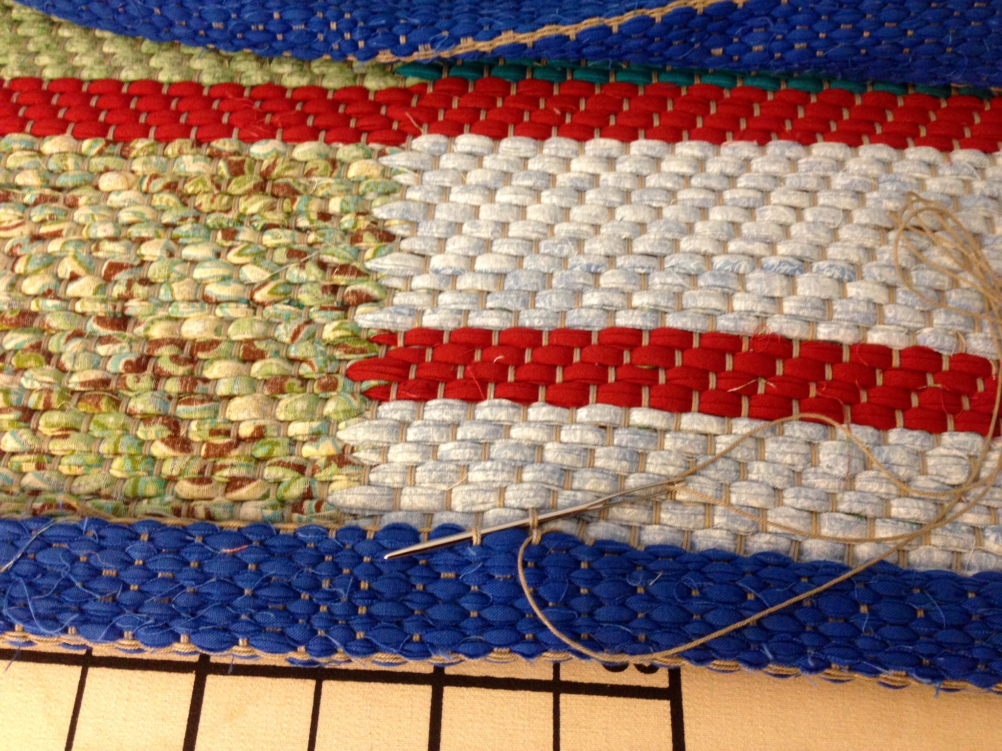 HandHemmed Rag Rug Warped for Good