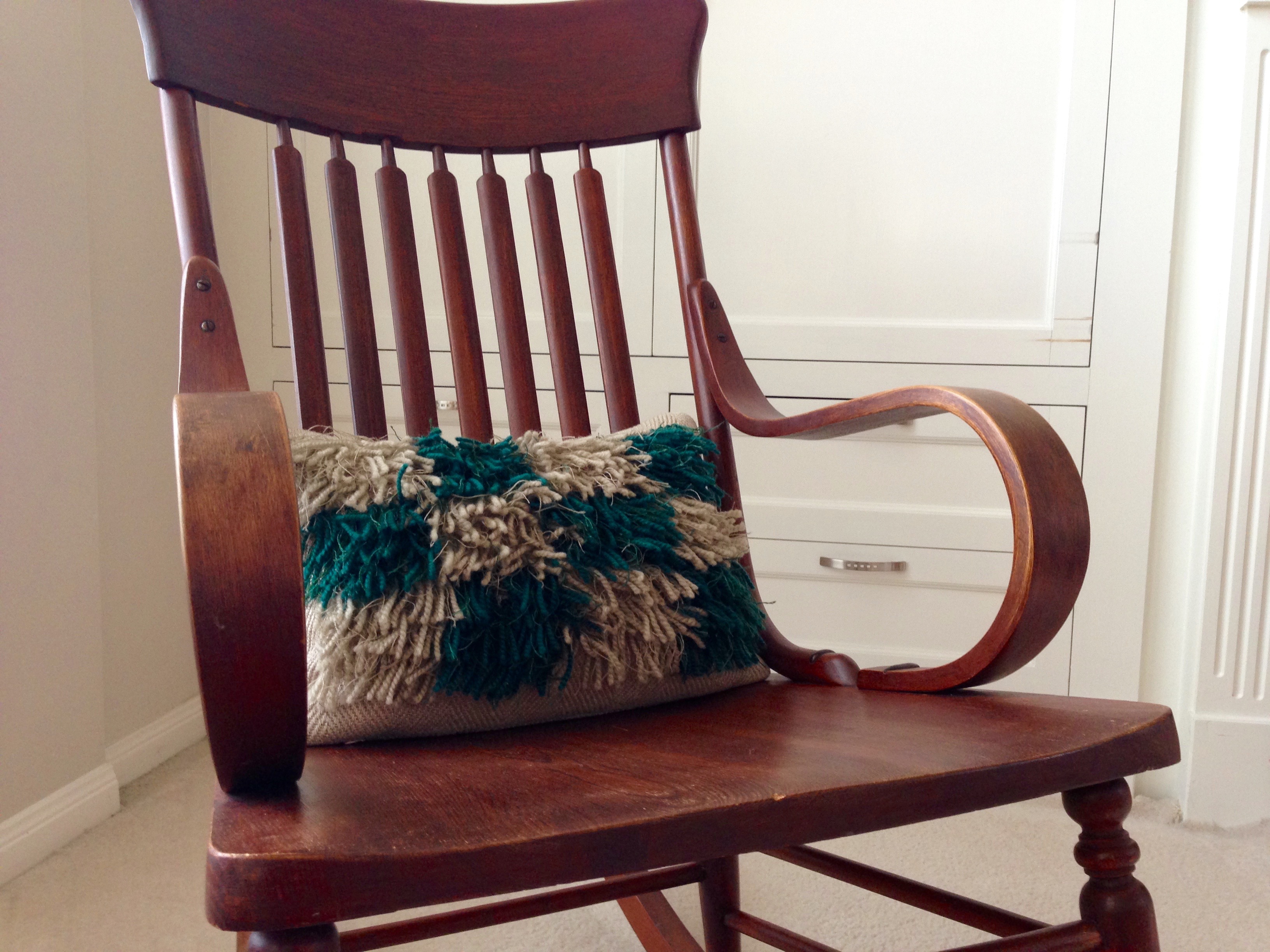 Rya Pillow in the Rocking Chair Warped for Good