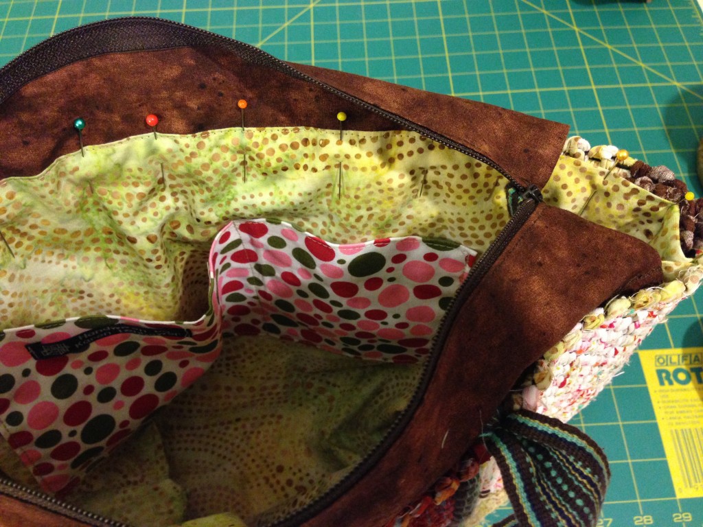 Quiet Friday Custom Lining for a Handwoven Bag Warped for Good