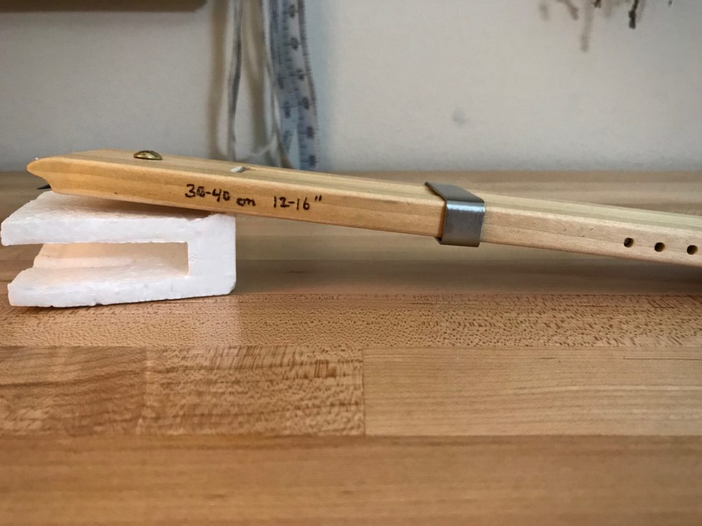 Weaving tip: Measure the temples.