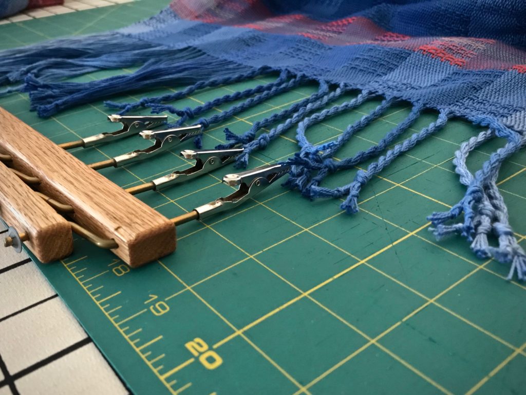 Stained Glass scarf from Handwoven Nov/Dec 2018